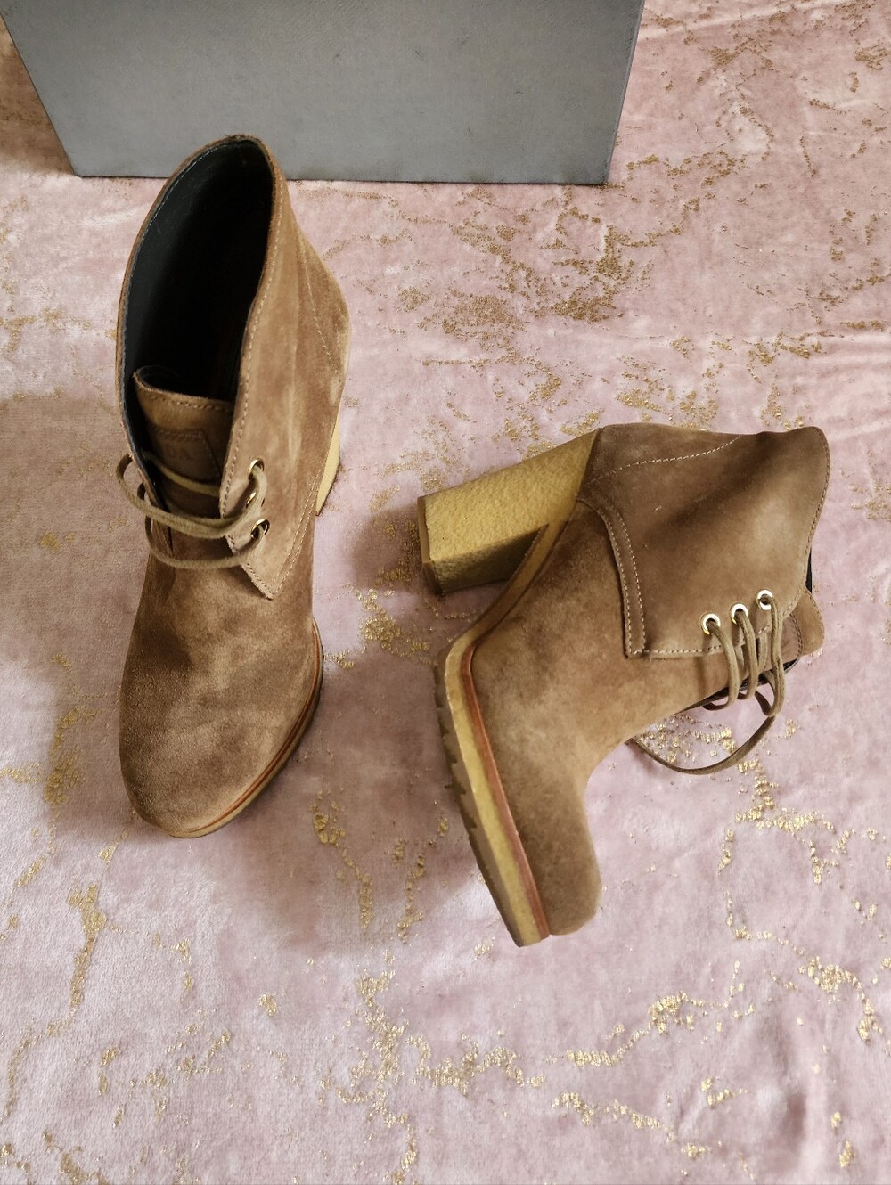 PRADA | Tan Suede Boots - Picture 4 of 15